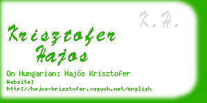 krisztofer hajos business card
